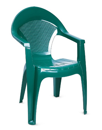 Пластиковое кресло «Барселона» зеленого цвета