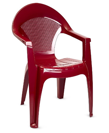 Пластиковое кресло «Барселона» красного цвета