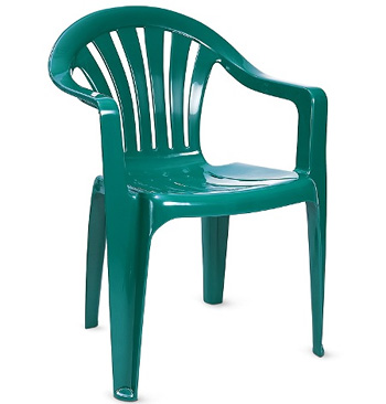 Пластиковое кресло «Милан» зеленого цвета