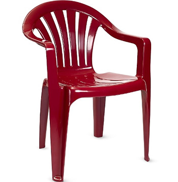 Пластиковое кресло «Милан» красного цвета