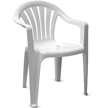 Пластиковое кресло «Милан» белого цвета